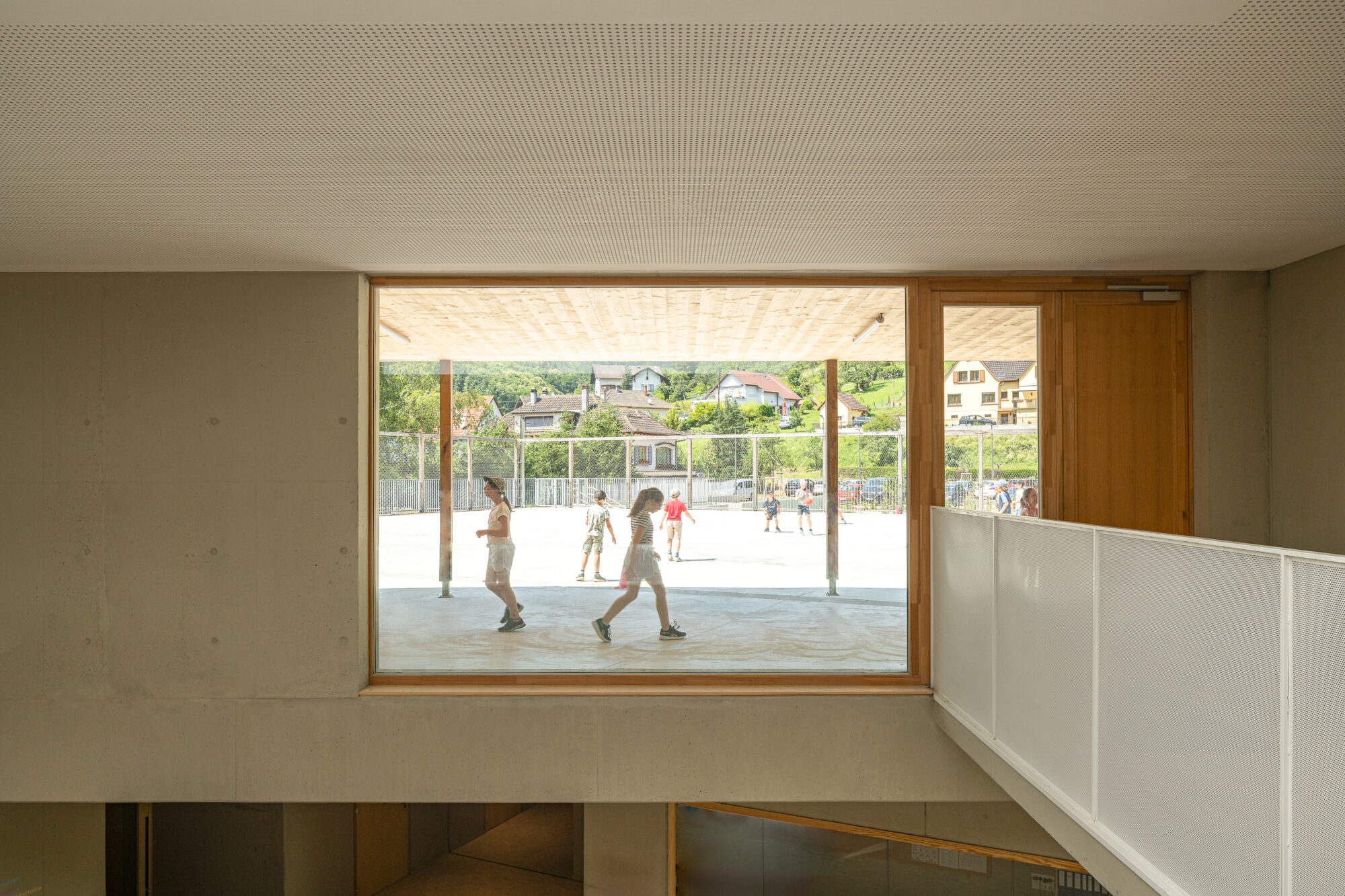 bridge towards courtyard